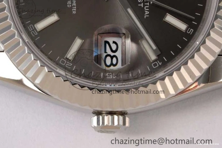 0219 Trendsetting DateJust 41 126334 ZF 1:1 Best Edition 904L Steel Gray Dial Stick Marker on Jubilee Bracelet A 2372